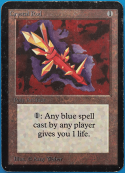 Crystal Rod Alpha HEAVILY PLD Artifact Uncommon MAGIC CARD (ID# 498277) ABUGames - Image 1