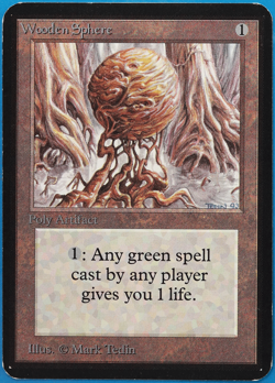 Wooden Sphere Alpha PLD Artifact Uncommon MAGIC MTG CARD (ID# 497380) ABUGames - Image 1
