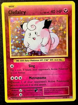Clefairy 63/108 LP Holo Rare Discontinued Fairy Type Evolutions Pokemon Card! - Image 1
