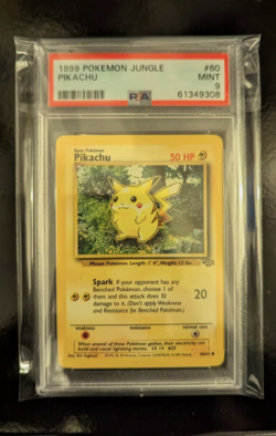 PSA 9 MINT 1999 JUNGLE POKEMON PIKACHU RED CHEEKS 60/64 #60 WOTC GRADED CARD - Image 3