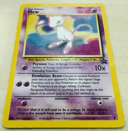 Mew #8 Black Star Promo - 2000 Vintage WoTC Pokemon TCG Card (DMG) - Image 2