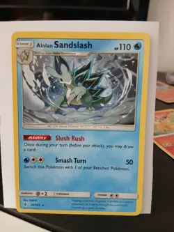 Alolan Sandslash Sun & Moon Guardians Rising 20/145 Rare Near Mint Pokemon Card. - Image 1