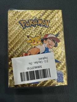 Pokemon 55 PCS Gold Cards Packs Vmax V EX GX Rare Golden Cards TCG Deck Box - Image 3