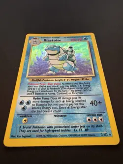 Pokemon TCG Base Set Blastoise Holo 2/102 Unlimited LP - Image 3