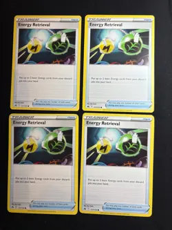 4x Pokemon TCG Energy Retrieval 127/159 - Sw&Sh Crown Zenith CRZ Trainer Playset - Image 1