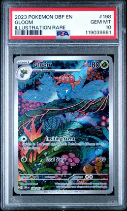 PSA 10 Gloom 198/197 Illustration Art 2023 Obsidian Flames English Pokemon TCG - Image 1