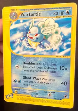 Wartortle 92/165 Expedition Base Set Pokemon Card Vintage WOTC Non Holo - Mp/Hp - Image 2