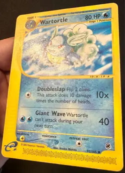 Wartortle 92/165 Expedition Base Set Pokemon Card Vintage WOTC Non Holo - Mp/Hp - Image 3