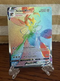Pokemon TCG Scizor VMAX 193/189 Rainbow Rare SECRET RARE Darkness Ablaze - Image 1