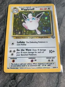 Pokemon TCG Wigglytuff Jungle Holo Card 16/64 Unlimited Rare, LP - Image 3