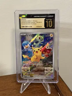 Chinese Pikachu 004/SV-P Promo Scarlet & Violet Pokemon TCG - CGC 10 Pristine - Image 1