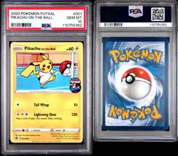 PSA 10 Gem Mint Pokemon Pikachu on the Ball 001/005 Pokemon Futsal Promo 2020 - Image 3