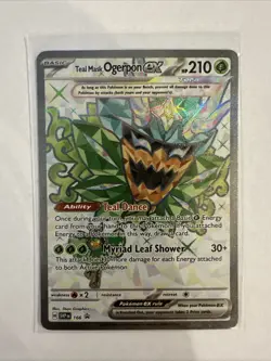 Pokemon TCG Teal Mask Ogerpon Ex SVP 166 w/ Ultra Pro Protector - Image 2
