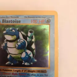 Pokemon TCG Blastoise 2/102 Base Set Holo Shadowless Pokemon Card Pre Owned - Image 4