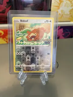 Pokemon Go Bidoof Ditto Unpeeled Reverse Holo Card 059/078 2022 - Image 1