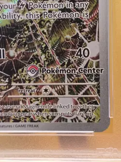 2024 POKEMON SVP SURGING SPARKS POKEMON CENTER ETB PROMO #159 MAGNETON PSA 10 - Image 4