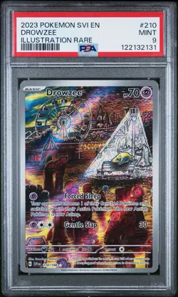 PSA 9 Pokemon Card Drowzee Scarlet & Violet Base Set 210 IR - Image 1