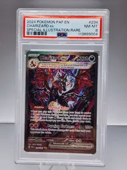 Pokemon 2024 Charizard EX Paldean Fates Card 234/091 PSA 8 NM-MT - Image 1