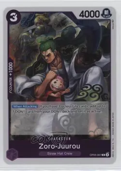2023 One Piece Card Game: Awakening of the New Era OP05 R Zoro Juurou #OP05-067 - Image 1