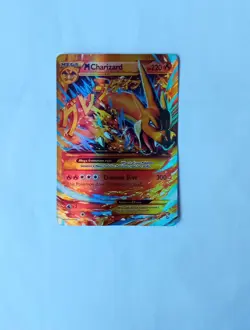Mega M Charizard EX 107/106 Pokemon Card Near Mint Secret Rare XY Flashfire 2014 - Image 4