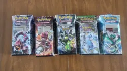 Lot Of 5 Pokemon Theme Card Decks XY steam siege fates collide break through - Image 1