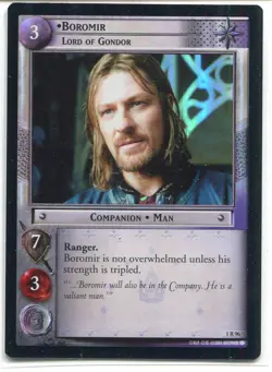 Lord Of The Rings CCG FotR Foil Card 1.R96 Boromir Lord Of Gondor - Image 1