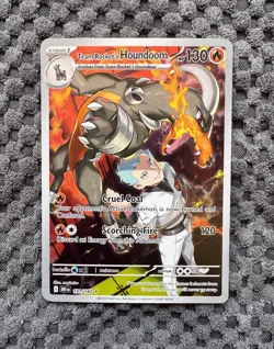 Team Rockets Houndoom 191/182 Destined Rivals Illustration Rare TCG Pokemon - Image 1