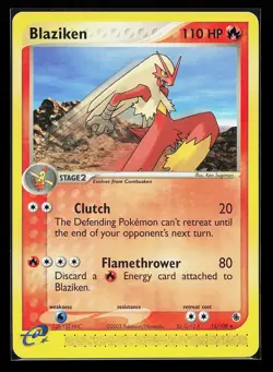 Blaziken 15/109 Rare EX Ruby & Sapphire Pokemon Card - Image 1