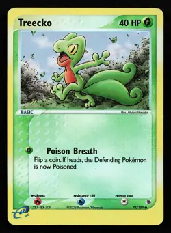 Treecko 75/109 Reverse Holo EX Ruby & Sapphire Pokemon Card - Image 1