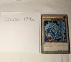 MP22-EN266 Blue-Eyes White Dragon Secret Rare 1st Edition NM Yugioh Card - Image 1