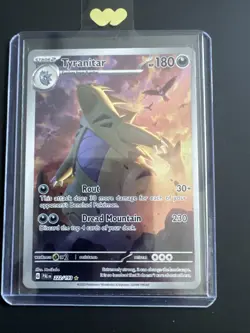 Pokemon TCG Tyranitar Scarlet & Violet Paldea Evolved Holo Card 222/193 NM - Image 1