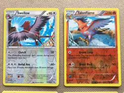 9x Old Pokemon Bird Card Bundle 2015 - XY Roaring Skies with Rares and Rev Holo - Image 2