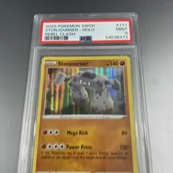Stonjourner 111/192 - Rebel Clash - Holo Rare - Pokemon Card TCG Psa 9 - Image 1
