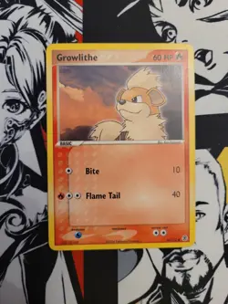 Growlithe 64/112 FireRed & LeafGreen Common Light Play Pokemon TCG Card - LP - Image 1