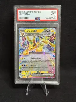 PSA 9 Jolteon ex 030/131 Ultra Rare Holo Prismatic Evolutions Pokemon Card - Image 1