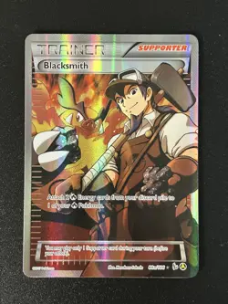 FREE SHIPPING: Blacksmith Full Art Alternate Art Holo LP Pokemon Card - Image 1
