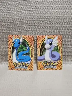 Topps Dragonair #148 Series 3 #147 Dratini pokemon cards - Image 1