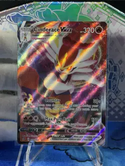 Cinderace VMAX 036/192- Rebel Clash- Full Art Ultra Holo Rare Pokemon Card - Image 1