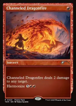 1x Channeled Dragonfire - Foil - Promo Pack MTG Promo Pack Cards NM Magic Foil - Image 1