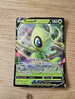 Pokemon Card Celebi V 001/202 Sword & Shield Holo Ultra Rare NM - Image 1