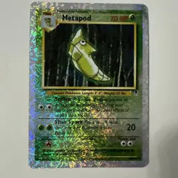 Pokemon Card Metapod 54/110 Legendary Collection Set Reverse Holo WOTC Played - Image 1