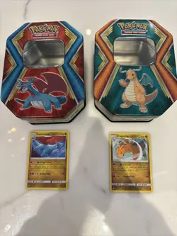 Pokemon TCG Dragonite And Salmence Tins With Promos No Packs) - Image 1