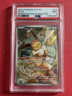 2025 POKEMON SVP EN-SV ETB BLACK STAR PROMO #173 EEVEE PSA 9 - Image 1