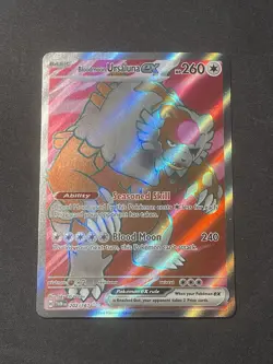 Bloodmoon Ursaluna ex 202/167 Full Art Rare Pokemon Twilight Masquerade - Image 1