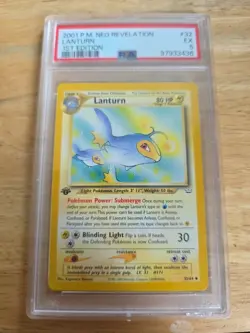Pokemon Lanturn Neo Revelation 1st Edition #32 PSA 5 - Image 1