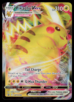 Pikachu VMAX SWSH286 Ultra Rare Pokemon Black Star Promo LP - Image 1