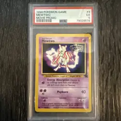 1999 POKEMON GAME MOVIE PROMO #3 MEWTWO PSA 5 - Image 1
