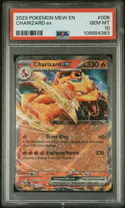 Charizard EX #006 - PSA 10 - Pokemon TCG - 2023 - Scarlet & Violet 151 GEM Mint - Image 1