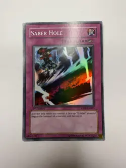 Saber Hole ABPF-EN073 1st Ed Super Rare Yugioh X-Saber Staple Edison - MP - Image 1