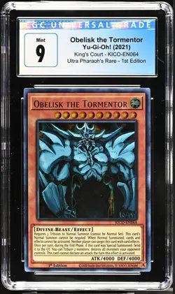 Yu-Gi-Oh! Obelisk the Tormentor 2021 KICO-EN064 Ultra Pharaohs Rare 1st Ed CGC 9 - Image 2